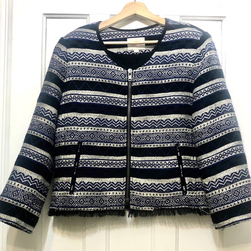 LOFT Zip Blazer Size 12